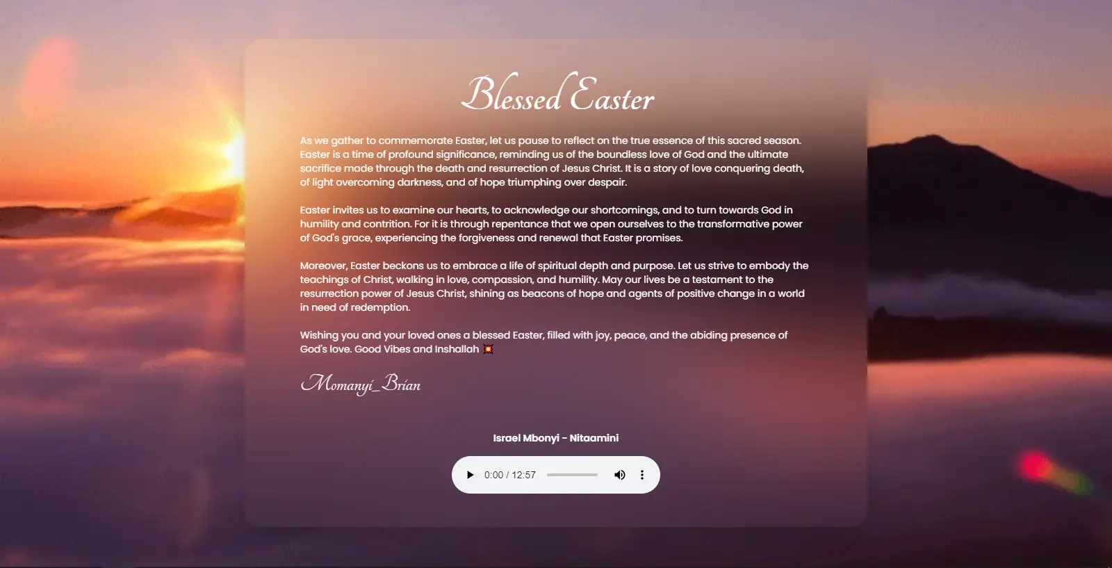 Easter Website