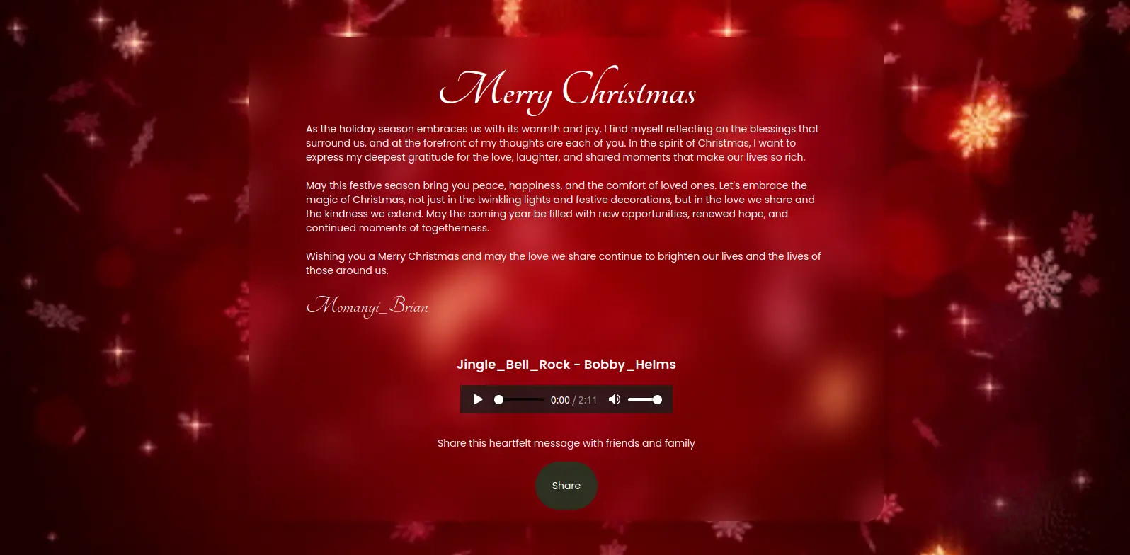 Merry Chrismas Website